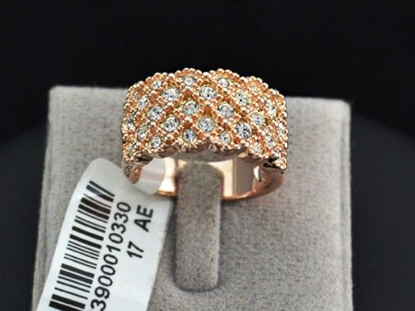 Anel Banhado a Ouro 18k Swarovski Rhinestones