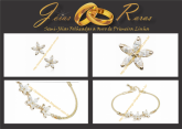 Conjunto Brinco+Pulseira 18k C/ Cristais Swarovsk