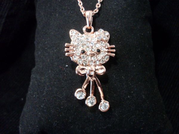 Colar Hello Kitty Banhado a Ouro Rosê 18k