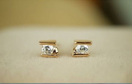 Brinco Banhado a Ouro 18k c/ Cristal Swarovski