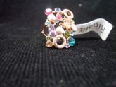 Anel Banhado a Ouro Rose 18k com Cristais Swaroviski Multico